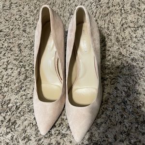 Saks Fifth Avenue ‘natural nude’ suede pumps